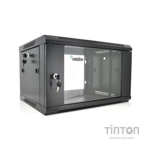 Шафа настінна Merlion 6U 19" 600*450*367 (Ш*Г*В)мм, black (Ml3-6406 / 23526)