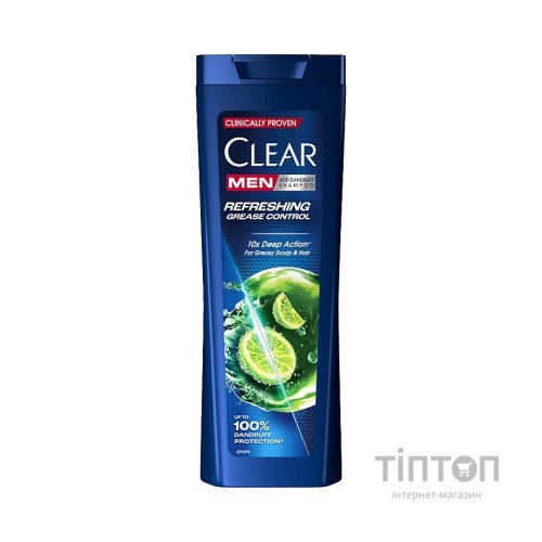 Шампунь Clear Men Refreshing Grease Control Проти лупи для чоловіків Контроль жирності шкіри голови 360 мл (8712561096676/8720181455940)