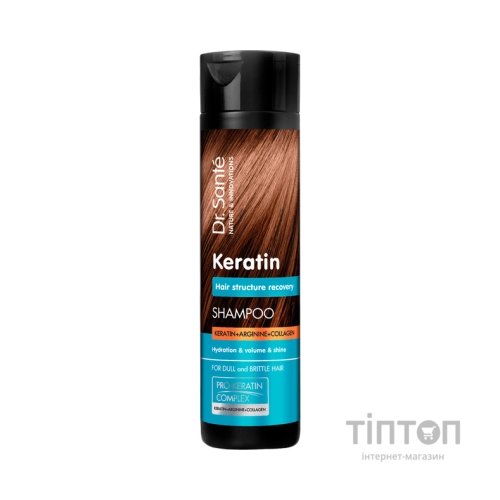 Шампунь Dr. Sante Keratin Shampoo Для тьмяного та ламкого волосся 400 мл (4823015944031)