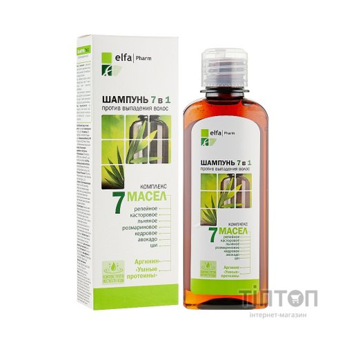 Шампунь Elfa Pharm 7 олій 7 в 1 Проти випадіння волосся 200 мл (5901845500609)