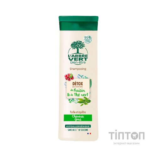 Шампунь L'Arbre Vert для жирного волосся з екстр. винограду і зеленого чаю 250 мл (3450601028892)