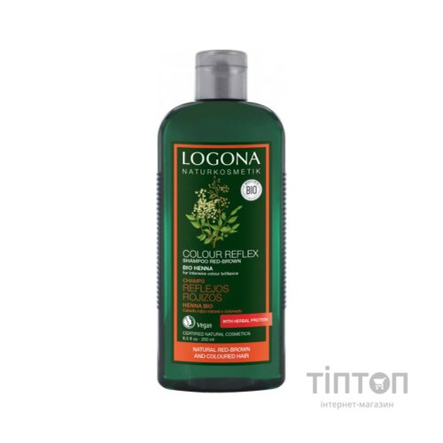 Шампунь Logona Хна для фарбованого червоно-коричневого волосся 250 мл (4017645031647)