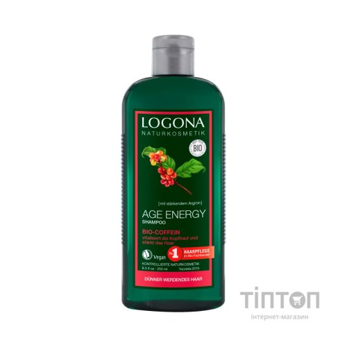 Шампунь Logona Зміцнення та Ріст для волосся з віковими змінами 250 мл (4017645032156)