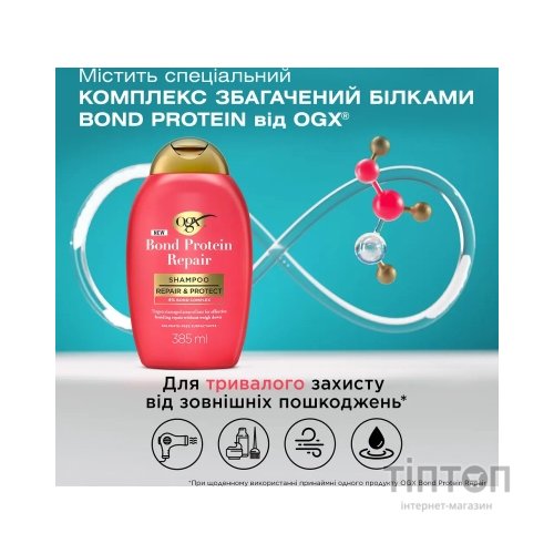 Шампунь OGX Bond Protein Repair Відновлювальний з протеїнами 385 мл (3574661818450)