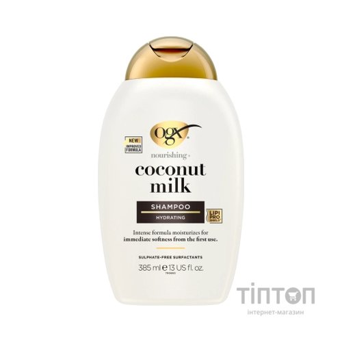 Шампунь OGX Coconut Milk Поживний з кокосовим молоком 385 мл (0022796970053)