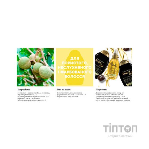 Шампунь OGX Kukui Oil Зволоження та гладкість 385 мл (0022796974211)