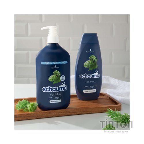 Шампунь Schauma Men з екстрактом хмелю для щоденного використання 750 мл (9000101681185)