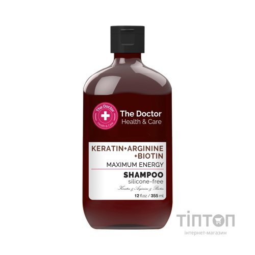 Шампунь The Doctor Health & Care Keratin + Arginine + Biotin Maximum Energy 355 мл (8588006041767)