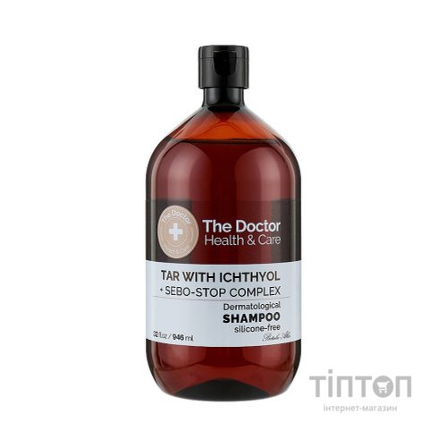 Шампунь The Doctor Health & Care Tar With Ichthyol + Sebo-Stop Complex Дьогтьовий з іхтіолом 946 мл (8588006041699)