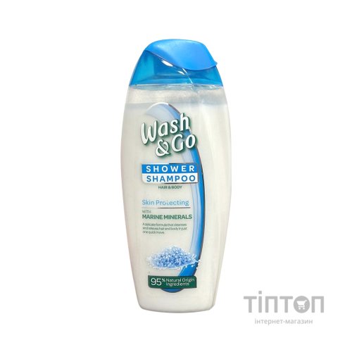 Шампунь Wash&Go 2 в 1 Захист шкіри з морськими мінералами 250 мл (8008970053141)