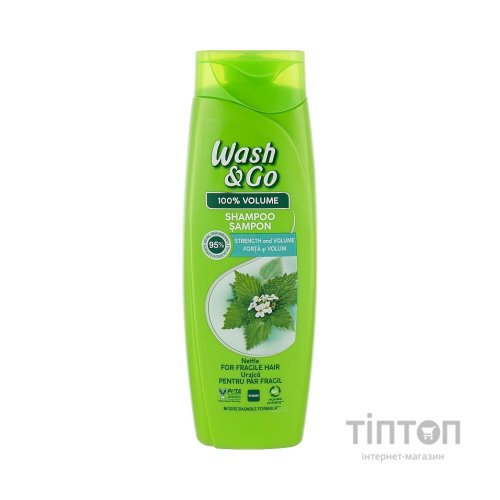 Шампунь Wash&Go З екстрактом кропиви для ламкого волосся 360 мл (8008970056838)