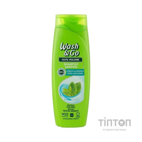 Шампунь Wash&Go З ментолом для всіх типів волосся 360 мл (8008970056821)