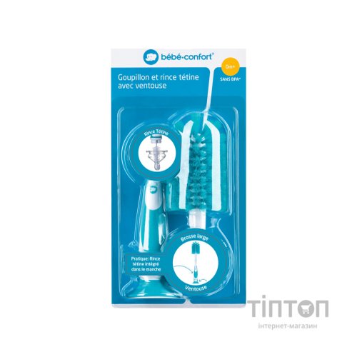 Щіточка для миття пляшечок Bebe Confort 2 в 1 на присосці (3102201830)