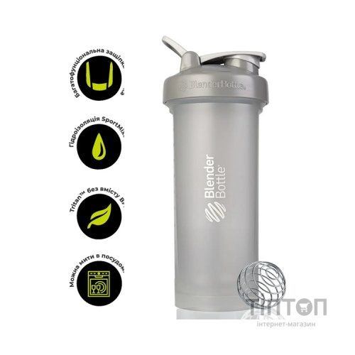 Шейкер спортивний BlenderBottle Pro45 1270ml Pebble Grey (Pro45_Pebble)
