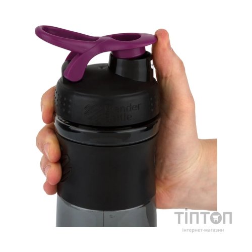 Шейкер спортивний BlenderBottle SportMixer 20oz/590ml Black/Plum (SM 20oz Black/Plum)