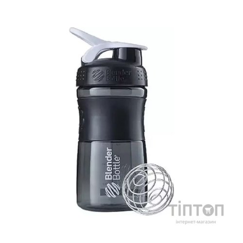 Шейкер спортивний BlenderBottle SportMixer 20oz/590ml Black/White (SM 20oz Black/White)