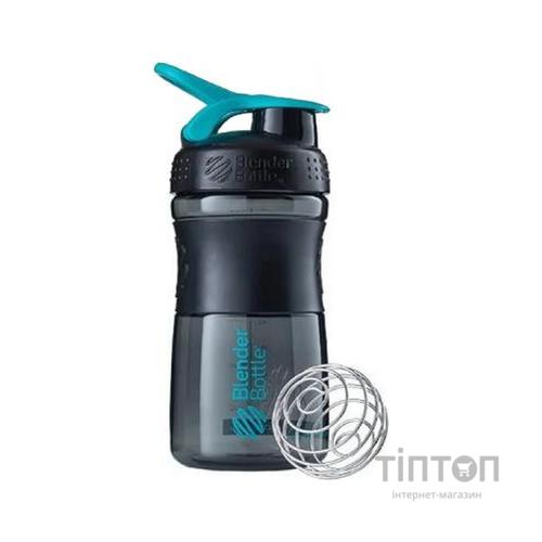 Шейкер спортивний BlenderBottle SportMixer 590ml Black/Teal ORIGINAL (SM 20oz Black/Teal)