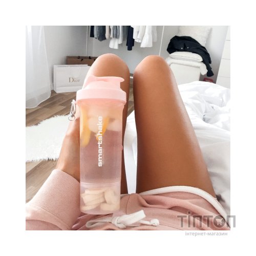 Шейкер спортивний SmartShake Slim 500ml Cotton Pink (10252501)