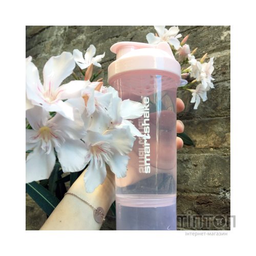 Шейкер спортивний SmartShake Slim 500ml Cotton Pink (10252501)