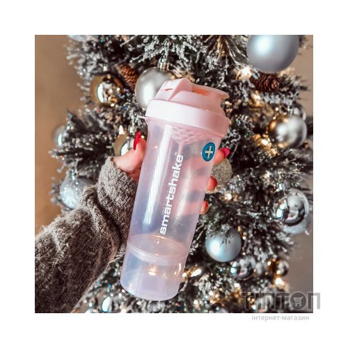 Шейкер спортивний SmartShake Slim 500ml Cotton Pink (10252501)