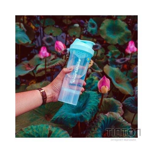 Шейкер спортивний SmartShake Slim 500ml Neon Blue (10253101)