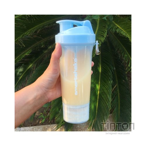 Шейкер спортивний SmartShake Slim 500ml Neon Blue (10253101)