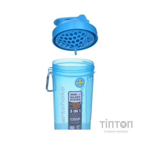 Шейкер спортивний SmartShake Slim 500ml Neon Blue (10253101)