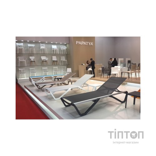 Шезлонг PAPATYA Wave сіро-коричневий сітка сіро-коричневий (4168)