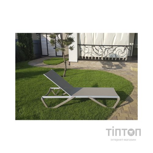 Шезлонг PAPATYA Wave сіро-коричневий сітка сіро-коричневий (4168)