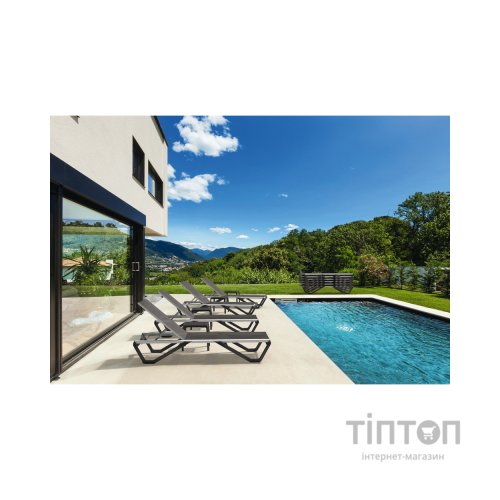 Шезлонг PAPATYA Wave сіро-коричневий сітка сіро-коричневий (4168)