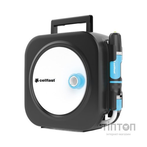 Шланг для поливу Cellfast на катушці ERGO XS, 10+2м, шланга 3/8", комплект конекторів та зрошувач ERGO (55-400)