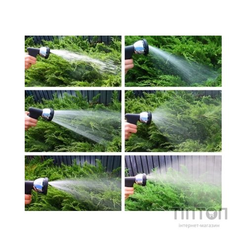 Шланг для поливу Gruntek King Cobra з пістолетом та перехідниками 5 шт. (296225001)