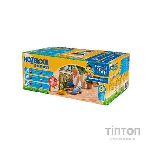 Шланг для поливу HoZelock 15м розтяжний Superhoze + конектори (7061)