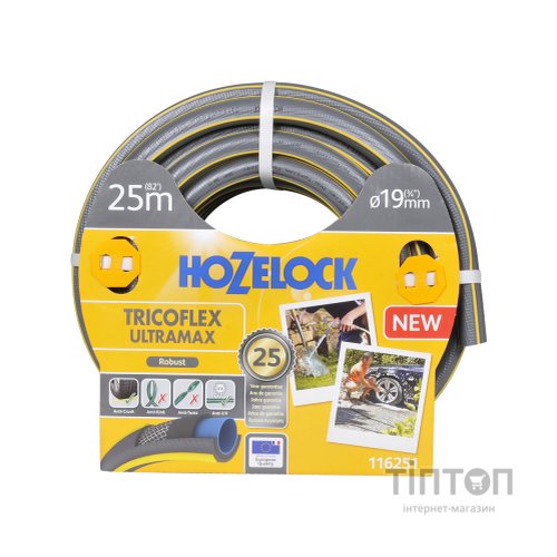 Шланг для поливу HoZelock d19мм 25м Tricoflex Ultraмax 116251 (7058)