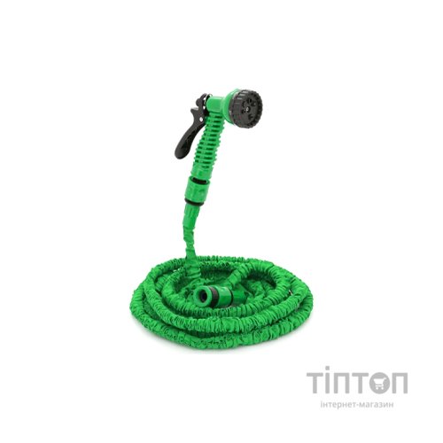 Шланг для поливу Voltronic KY-150G, 5-15м/50ft, + розпилювач, насадка на кран, Green, Box (KY-150G)