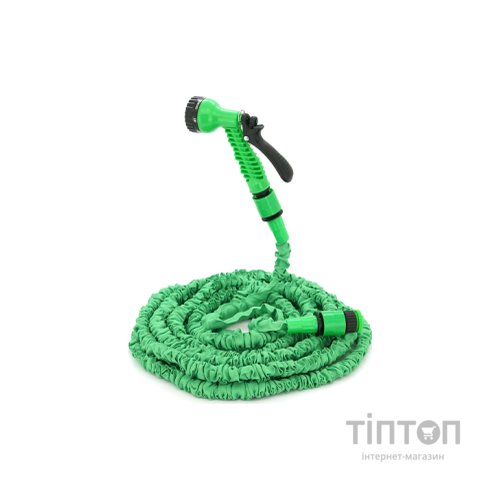 Шланг для поливу Voltronic KY-225G, 7.5-22.5м/75ft, + розпилювач, насадка на кран, Green, Box (KY-225G)