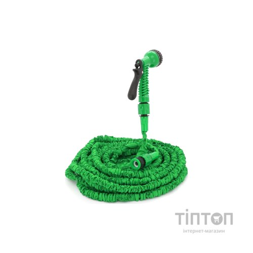 Шланг для поливу Voltronic KY-300G, 8.8-30м/100ft, + розпилювач, насадка на кран, Green, Box (KY-300G)