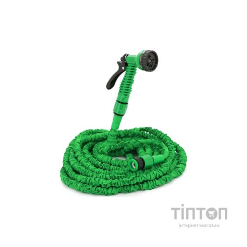 Шланг для поливу Voltronic KY-375G, 10-37.5м/125ft, + розпилювач, насадка на кран, Green, Box (KY-375G)