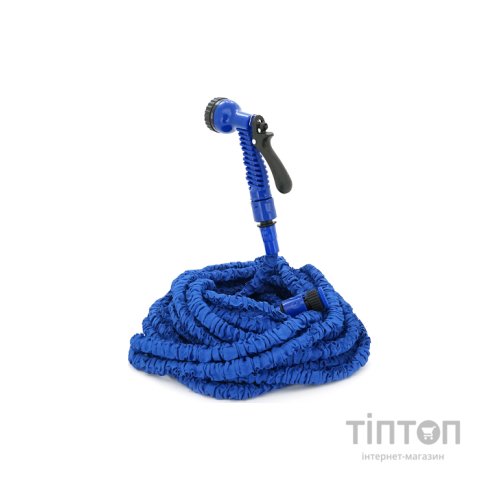 Шланг для поливу Voltronic KY-450B, 15-45м/150ft, + розпилювач, насадка на кран, Blue, Box (KY-450B)