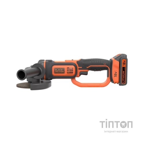 Шліфувальна машина Black&Decker 18V, 4Ah, 125 мм, 8600 об/хв (BCG720M1)