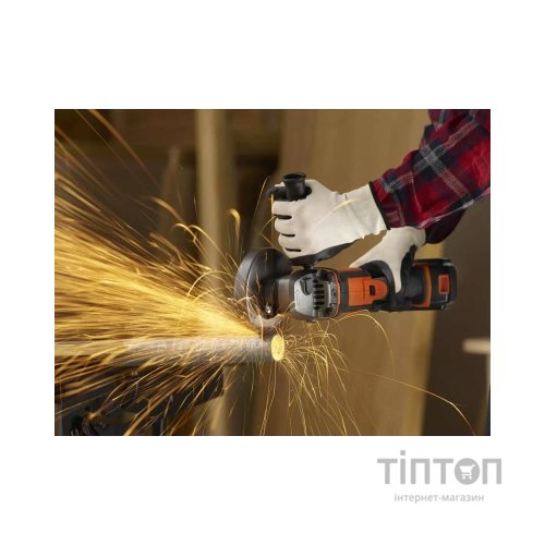 Шліфувальна машина Black&Decker 18V, 4Ah, 125 мм, 8600 об/хв (BCG720M1)