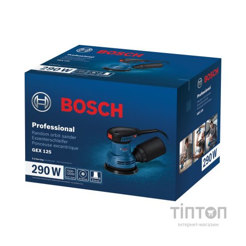 Шліфувальна машина Bosch GEX 125-1 AE 250Вт, 125 мм, 7500-12000об/хв (0.601.3A8.020)