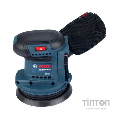 Шліфувальна машина Bosch GEX 185-LI, 18В, 125 мм, 6000-10000 об/хв (без АКБ та ЗП) (0.601.3A5.020)