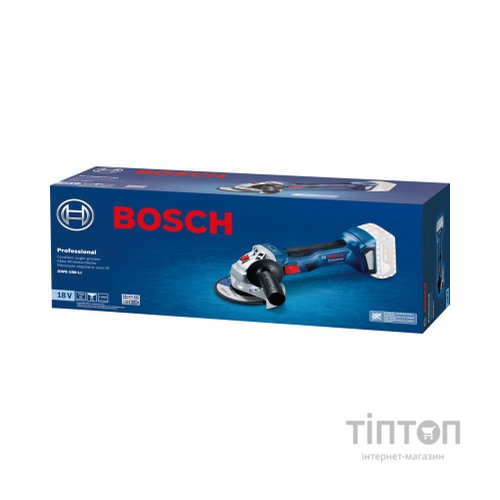 Шліфувальна машина Bosch GWS 180-LI, акум., 18В, 125мм, М14, 1,6кг (без АКБ та ЗП) (0.601.9H9.020)