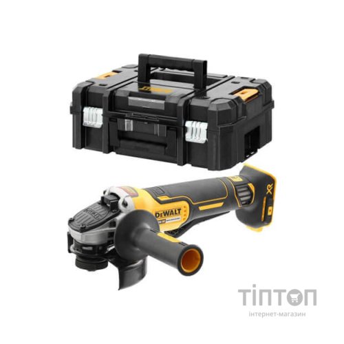 Шліфувальна машина DeWALT 18В XR Li-lon, 125 мм, 9000 об/хв, вага 1.74 кг, TSTAK (без АКБ та ЗП) (DCG406NT)