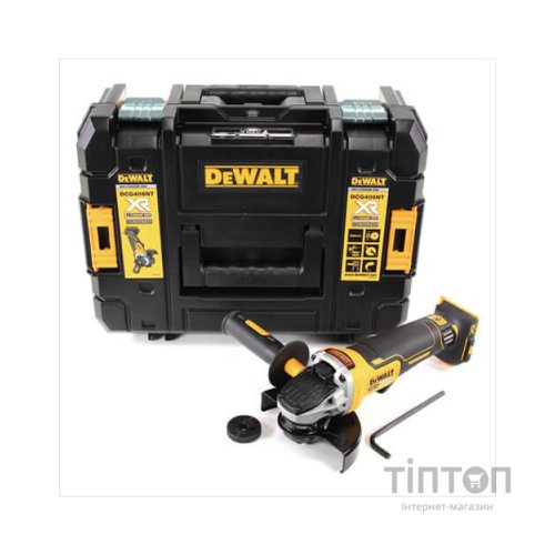 Шліфувальна машина DeWALT 18В XR Li-lon, 125 мм, 9000 об/хв, вага 1.74 кг, TSTAK (без АКБ та ЗП) (DCG406NT)