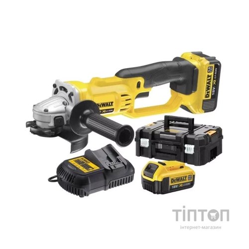 Шліфувальна машина DeWALT 18В XR Li-lon, 2x4Ah, 125 мм, 8000 об/хв (DCG412M2)
