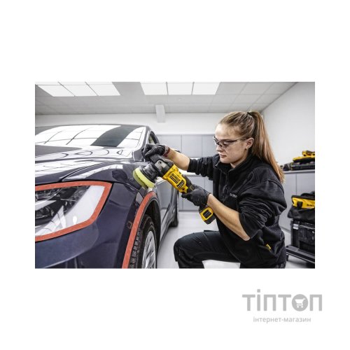 Шліфувальна машина DeWALT полірувальна 18В XR Li-Ion, 2x5Ah, кейс TSTAK (DCM848P2)