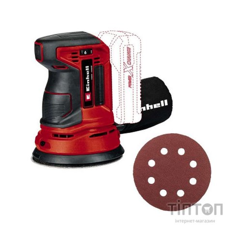 Шліфувальна машина Einhell TE-RS 18LI - Solo 18В, 125 мм, 14000-22000кол/хв, (без АКБ та ЗП) (4462010)