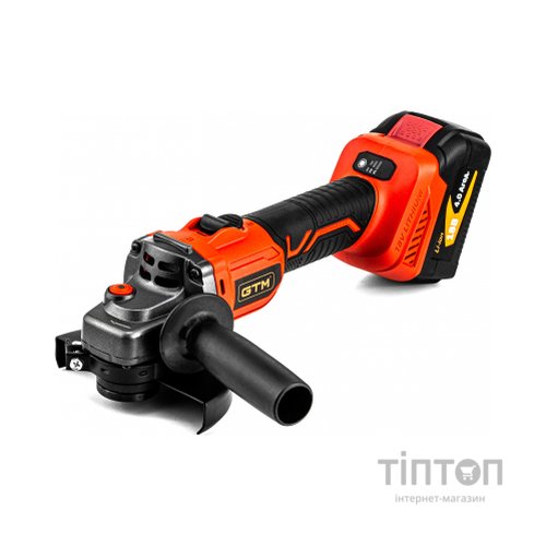 Шліфувальна машина GTM AGC18/125BL, 125мм, 18В, 3000-8500об/хв (без АКБ та ЗП) (AGC18/125BL_BARE TOOL)